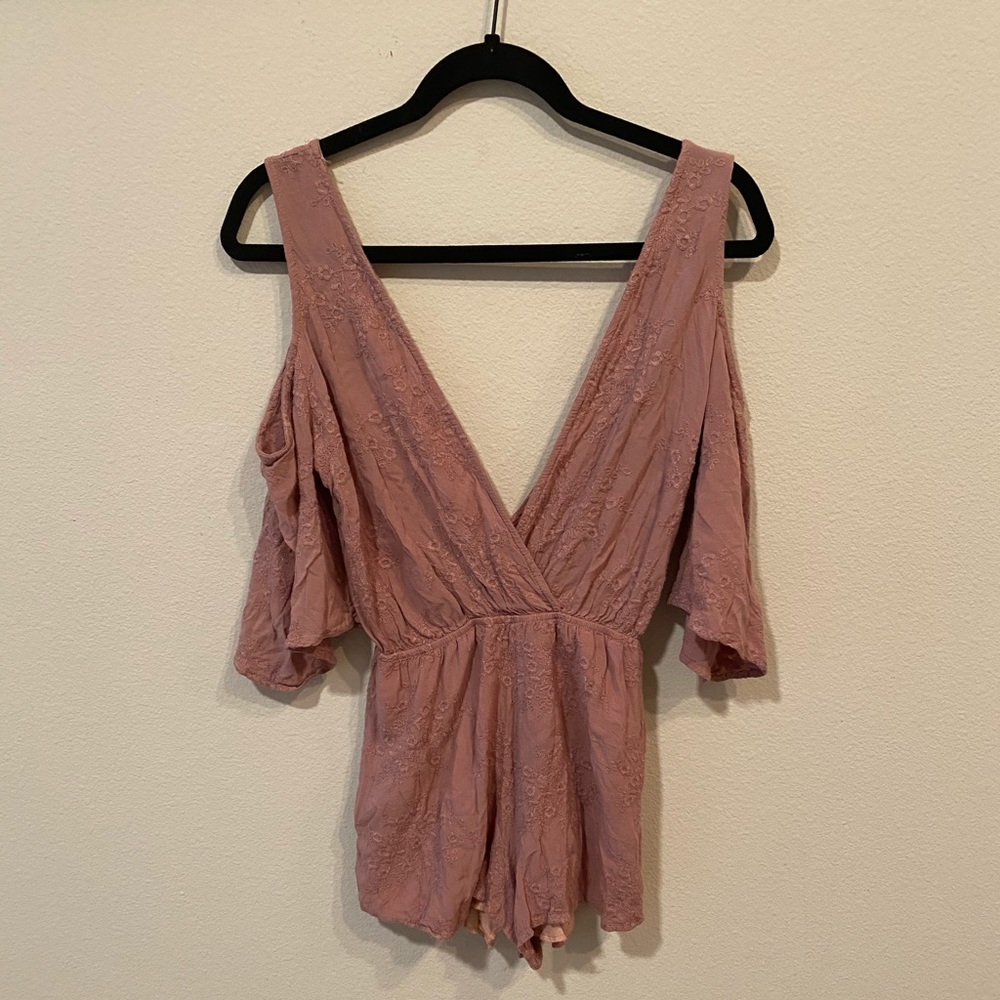Pink Lace Romper